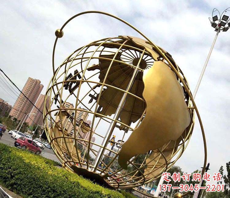 鹤壁地球仪不锈钢雕塑拓宽视野,致敬世界