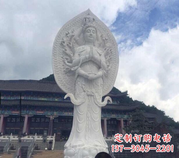 鹤壁精美汉白玉观音雕塑