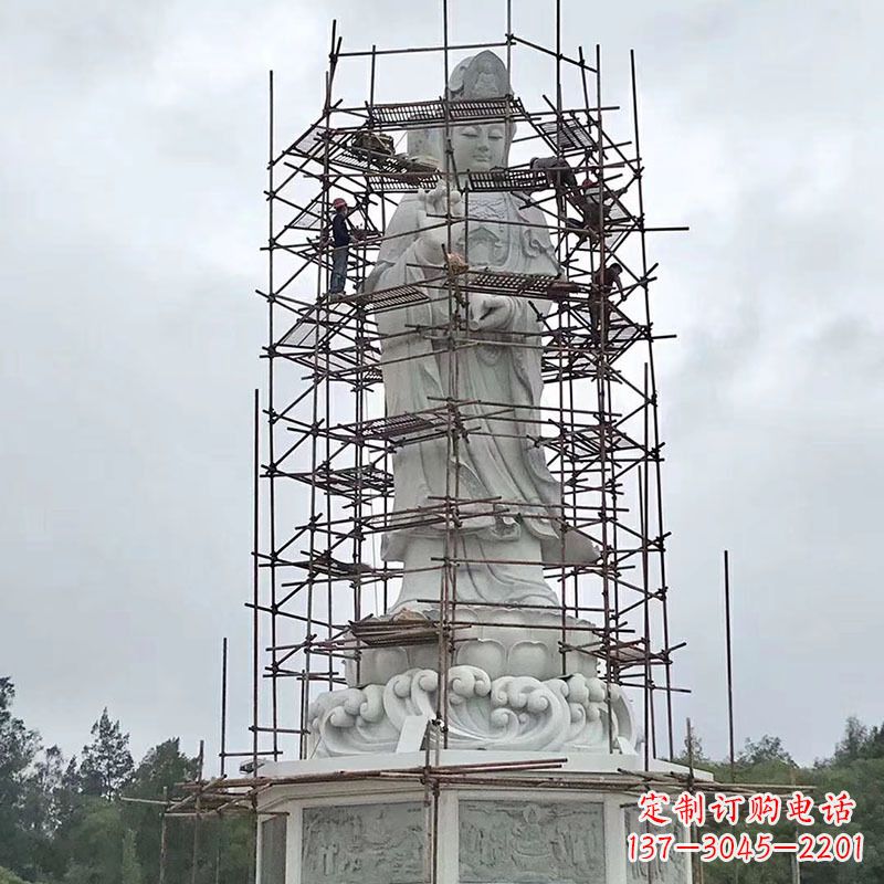 鹤壁大型汉白玉观音菩萨石雕
