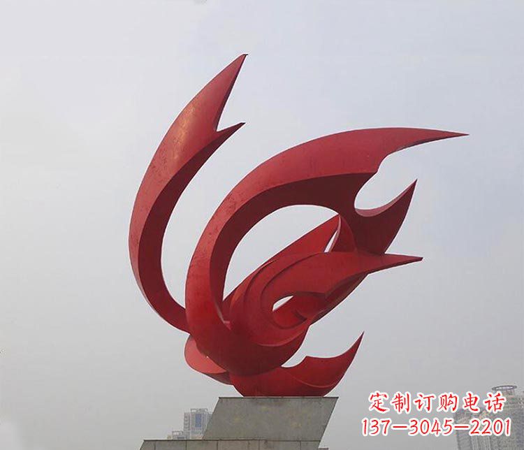 鹤壁大型不锈钢凤凰雕塑