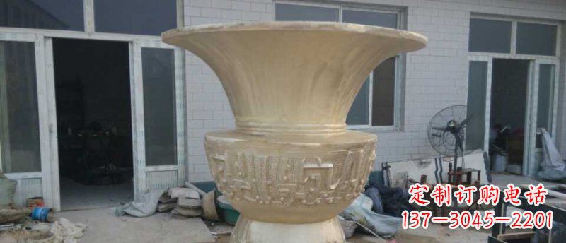 鹤壁高品质大型花盆铜雕