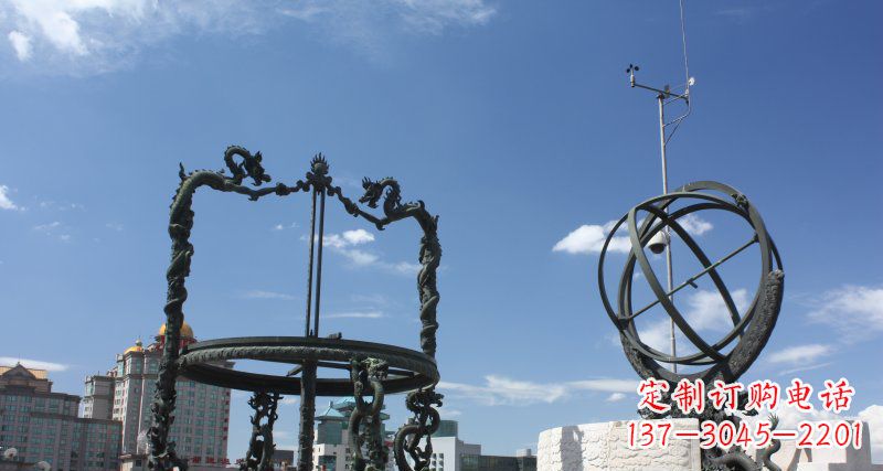 鹤壁中领雕塑浑天仪雕塑 铜雕景观构筑