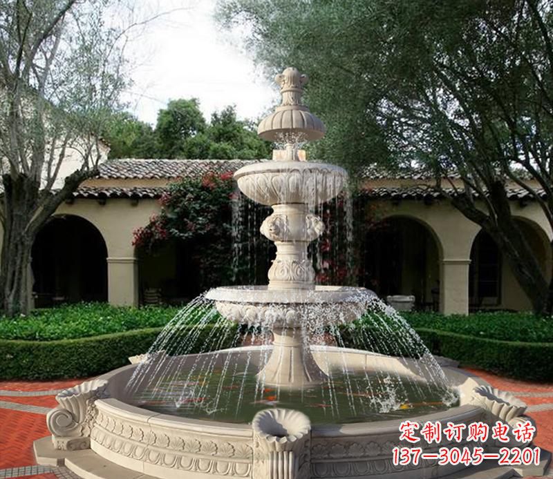 鹤壁绚丽的喷泉石雕塑