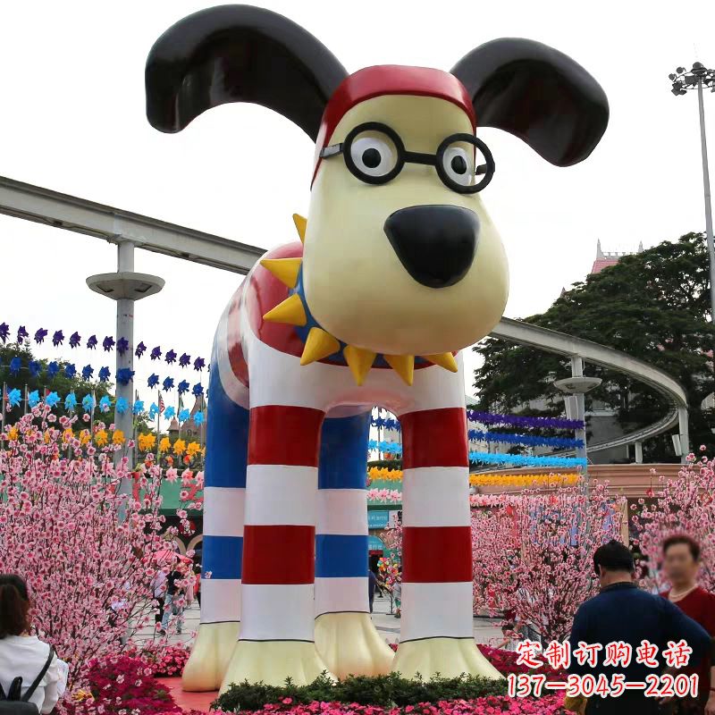 鹤壁大型卡通狗雕塑-商场广场动物景观美陈
