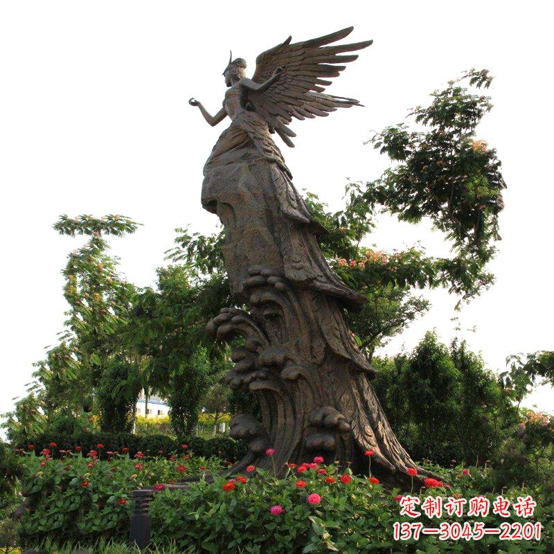 鹤壁大型神话人物精卫(女娃)填海景观雕塑