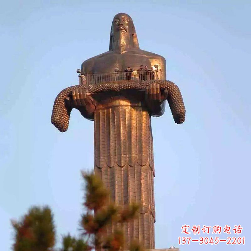 鹤壁大型神农铜雕像