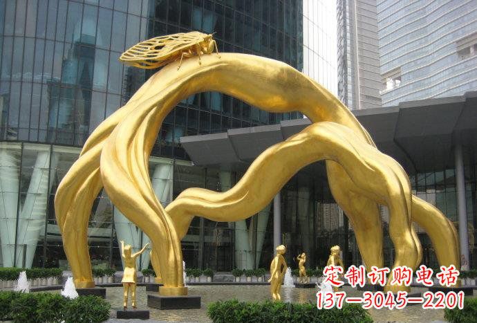 鹤壁大型树枝铜雕艺术景观