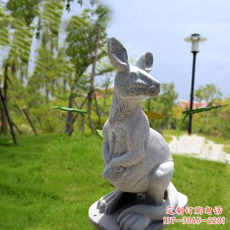鹤壁袋鼠园林石雕摆件