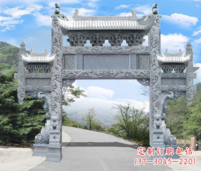 鹤壁精美牌坊雕塑
