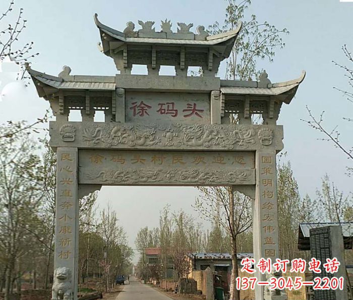 鹤壁精美纯手工大理石牌坊雕塑