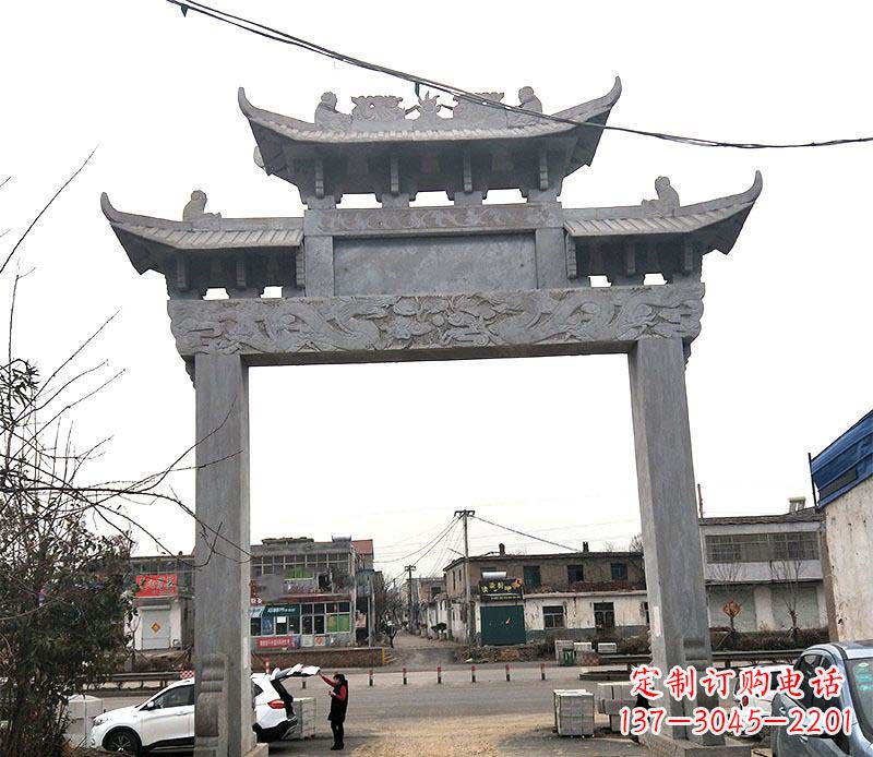 鹤壁精美大理石牌坊石雕
