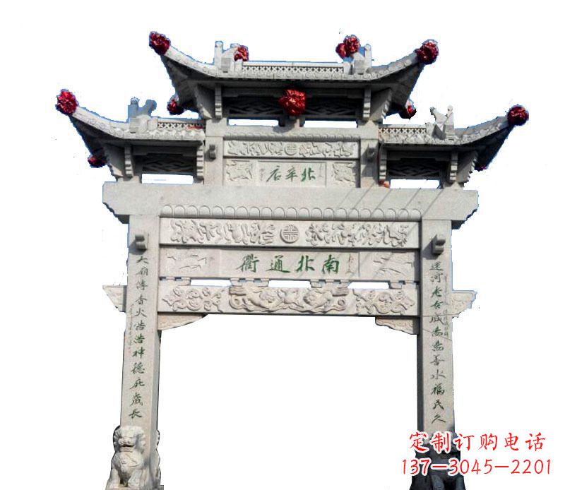 鹤壁精美石牌坊雕塑