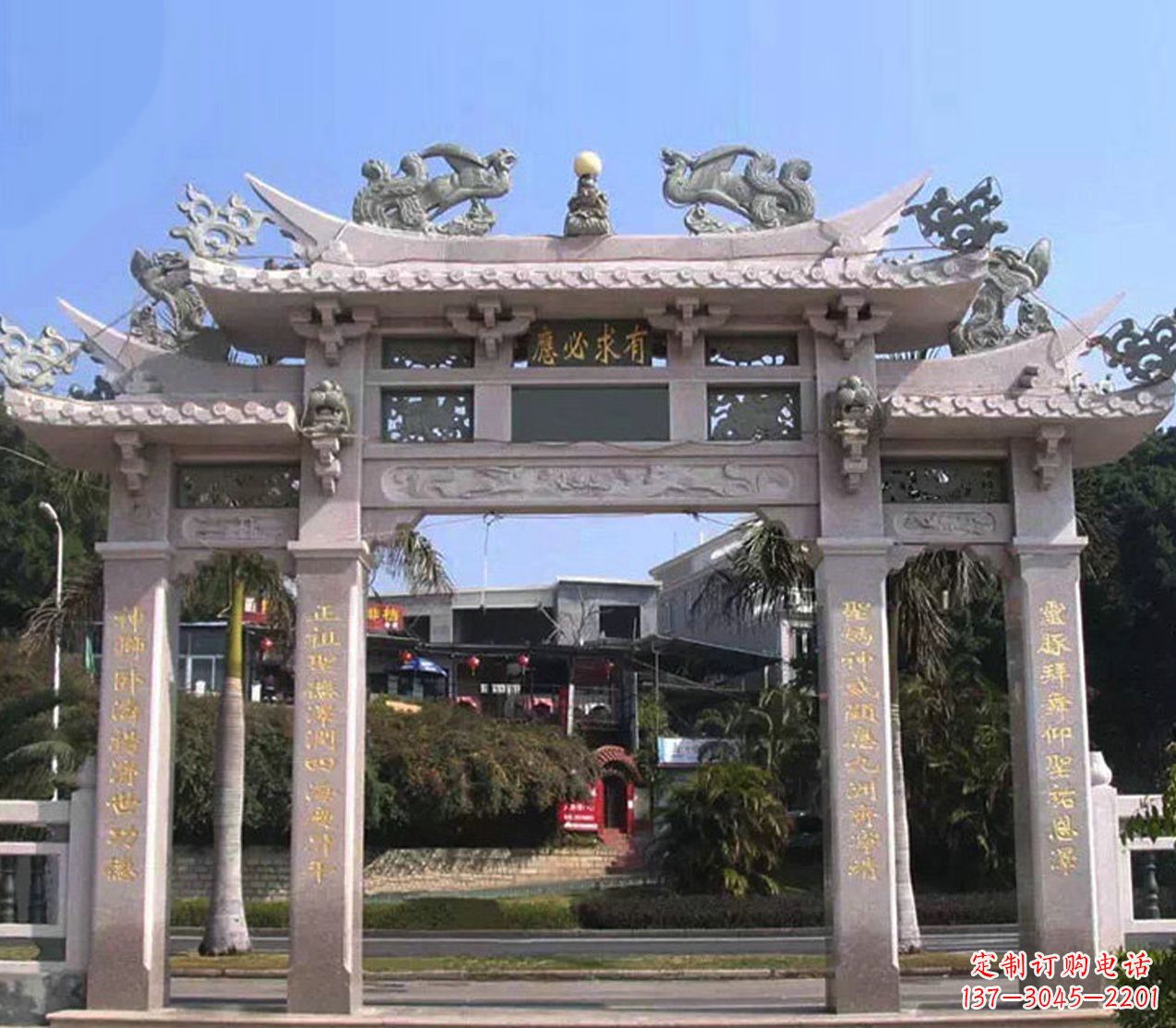 鹤壁精美石雕牌坊雕塑——传承文化的艺术精品