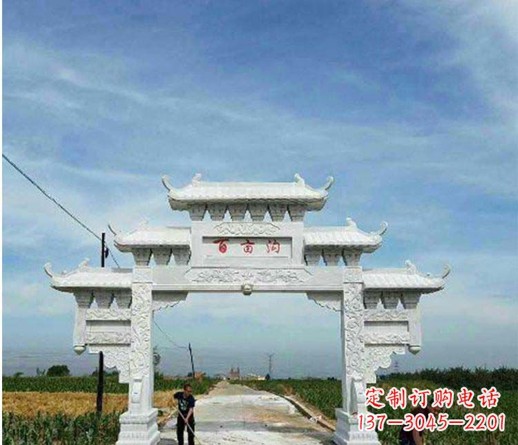 鹤壁西方风格石牌坊石雕
