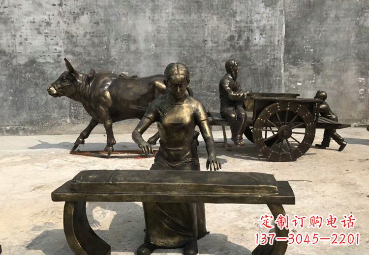 鹤壁精美绝伦的古筝铜雕