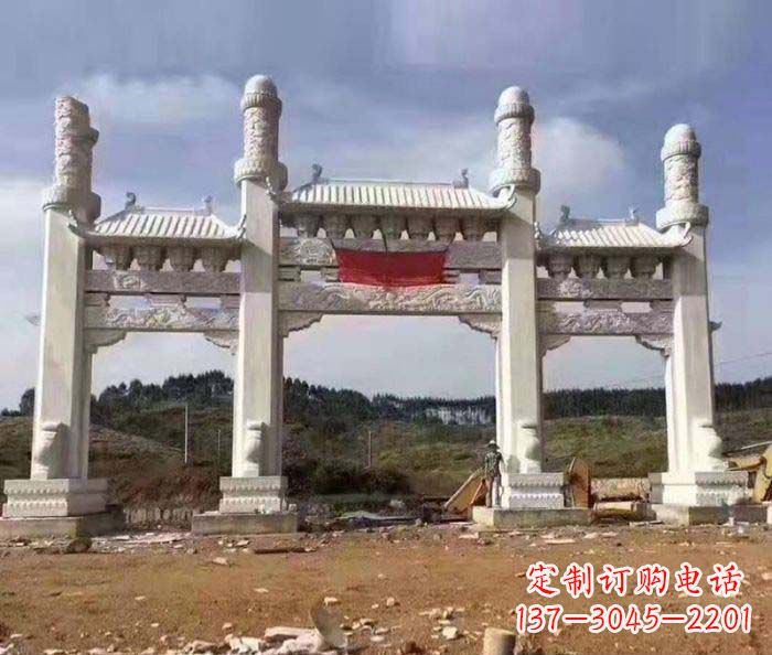 鹤壁 道路大理石牌坊雕塑