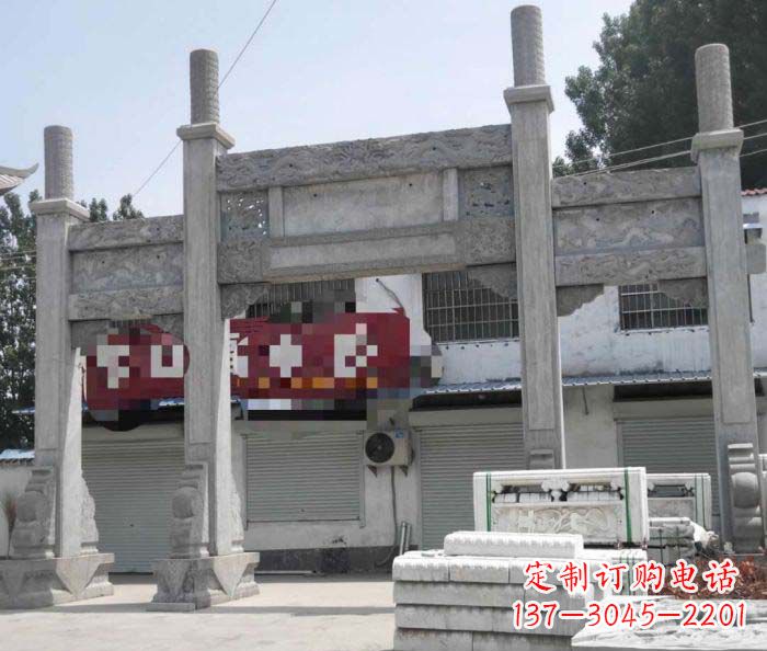 鹤壁领雕塑 | 专业定制道路大理石牌坊雕塑