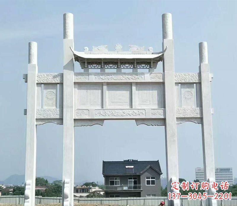 鹤壁精美牌坊雕塑