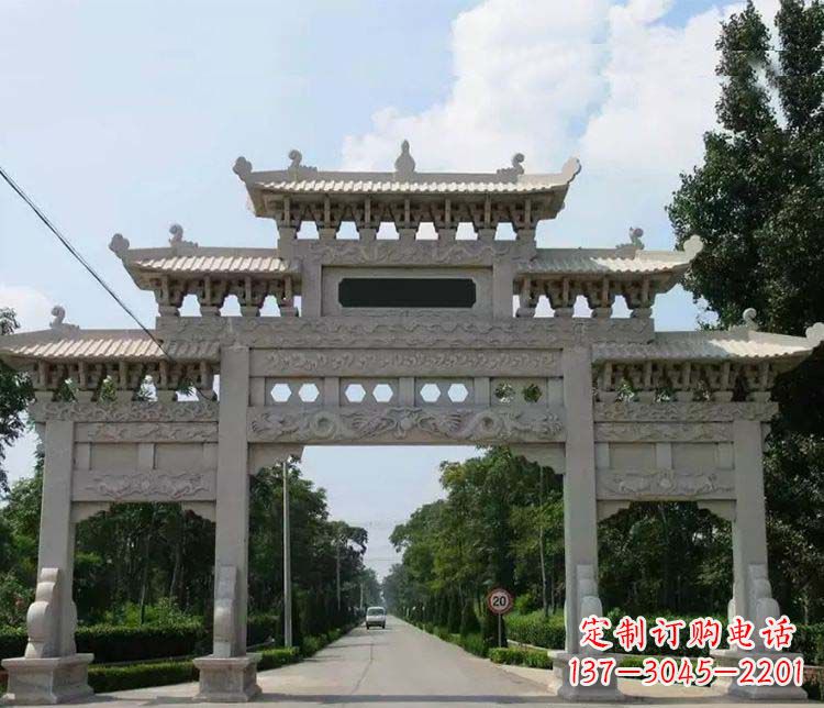 鹤壁定制牌坊雕塑,传承中国传统文化