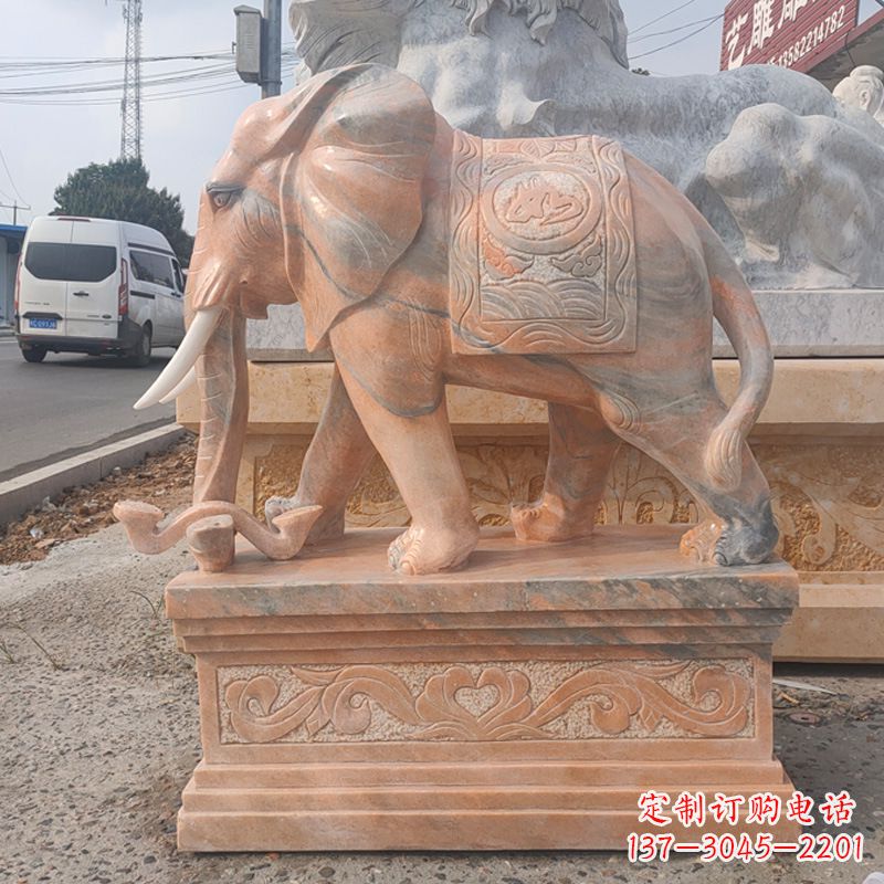 鹤壁精良石雕大象诠释传统艺术