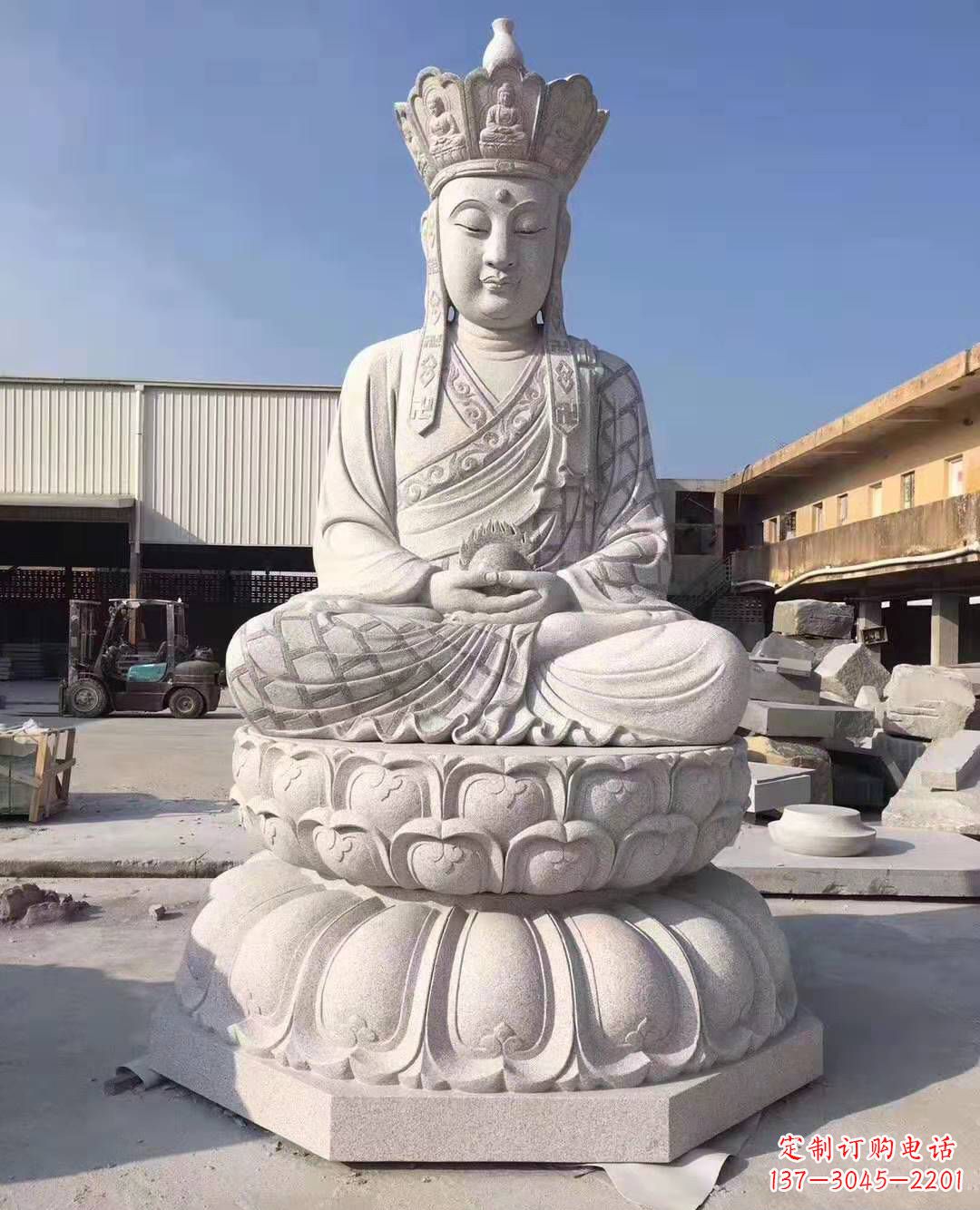 鹤壁精美雕塑——地藏王石雕佛像摆件