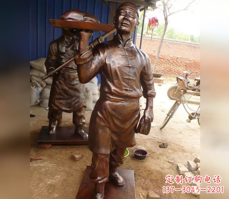 鹤壁店小二铜雕，精美绝伦，永传佳话
