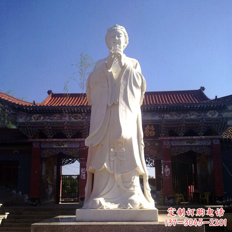 鹤壁以貂蝉为灵感的汉白玉石雕像