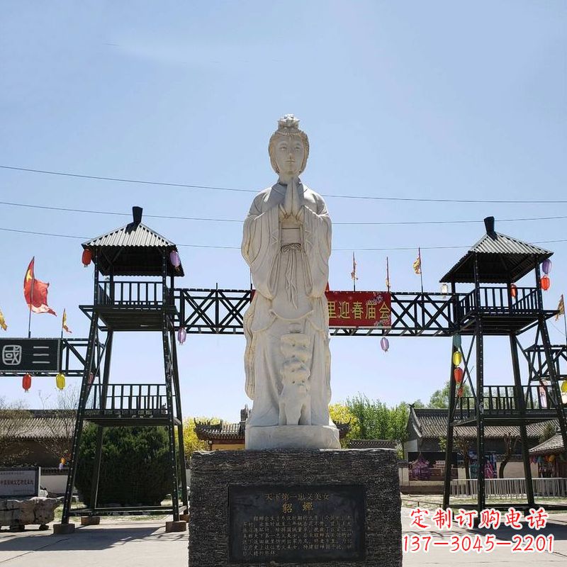 鹤壁精美貂蝉雕塑,抚今追昔神采飞扬