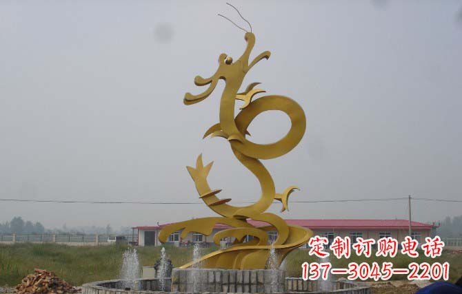 鹤壁不锈钢龙雕塑,激发热血活力