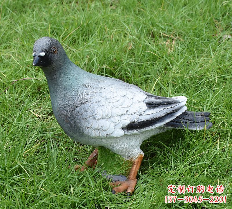鹤壁雕塑和平鸽少女