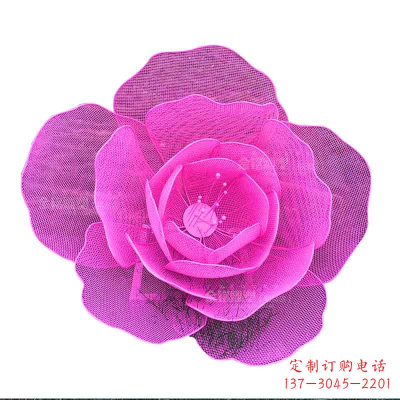 鹤壁定制不锈钢镂空花朵雕塑定做铁艺玫瑰花金属雕像订景观园林摆件_31