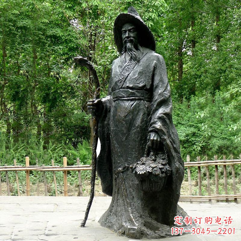 鹤壁精致历史名人陶渊明雕像