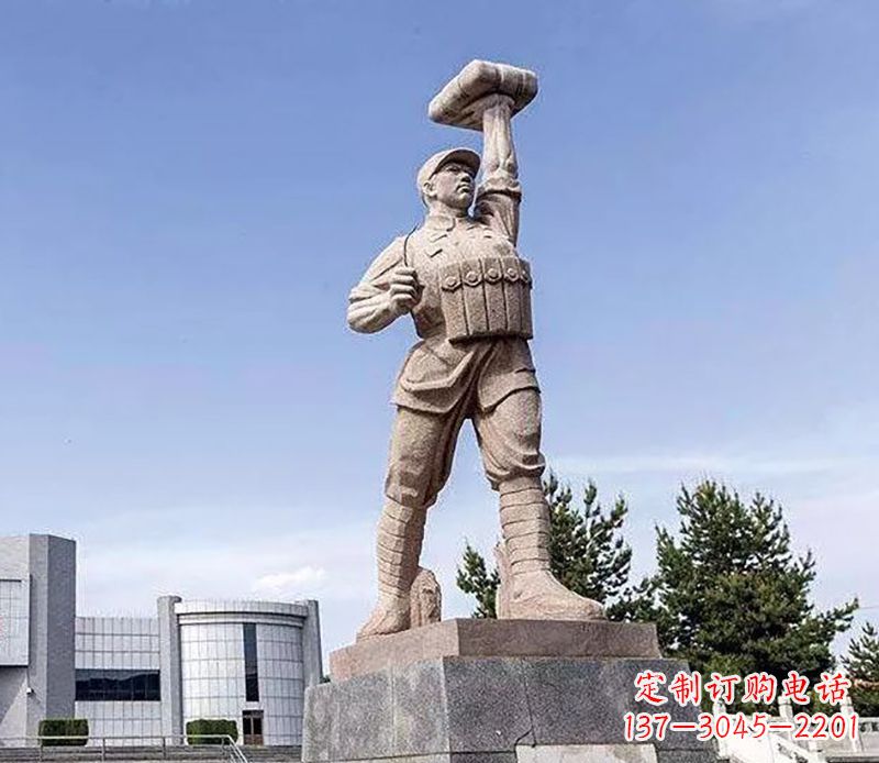 鹤壁董存瑞石雕——手工精制的艺术之作