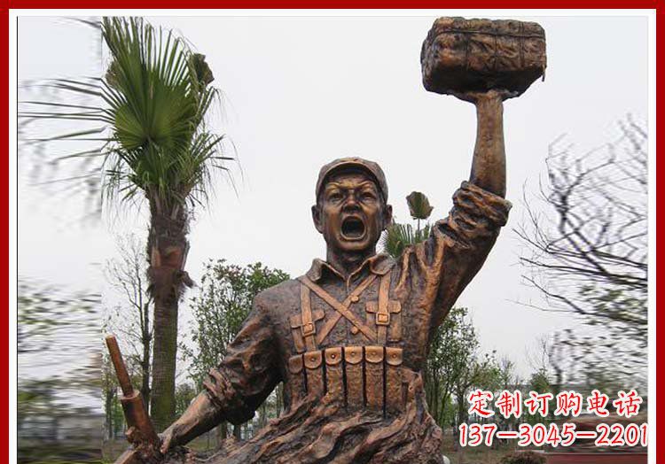 鹤壁董存瑞英雄模范铜雕——艺术之美的匠心细作