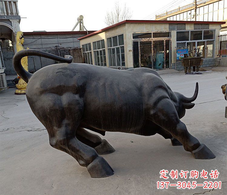 鹤壁动物牛铜雕塑 (2)