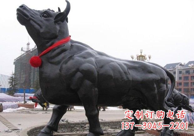 鹤壁动物铜雕-牛