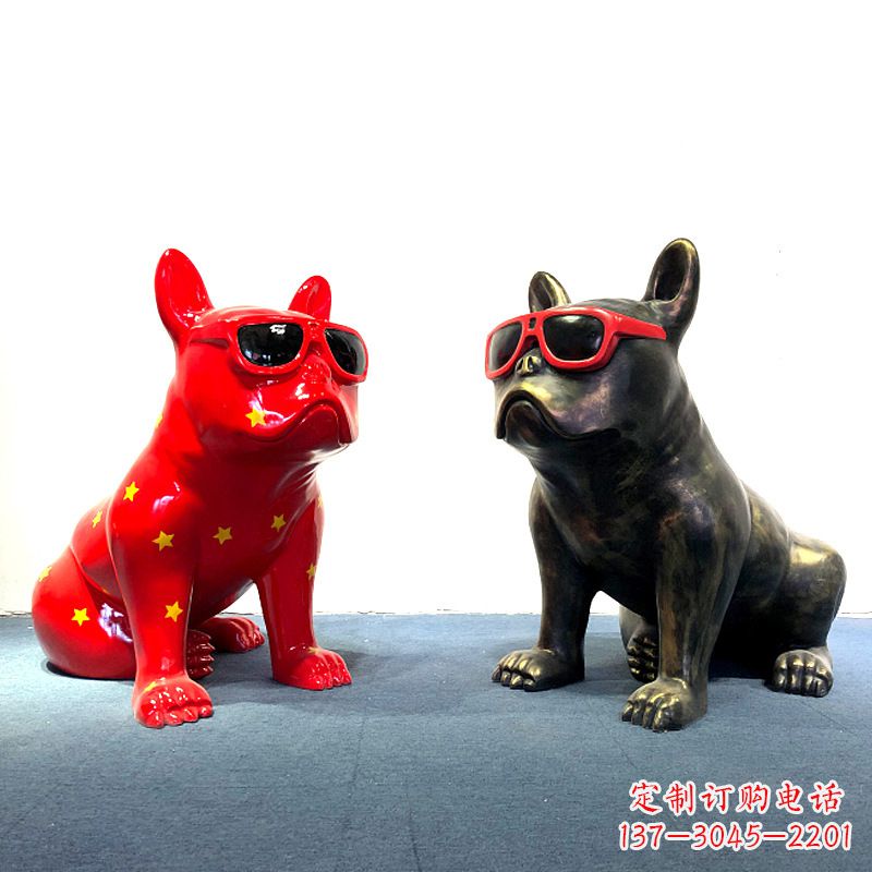 鹤壁斗牛犬雕塑摆件