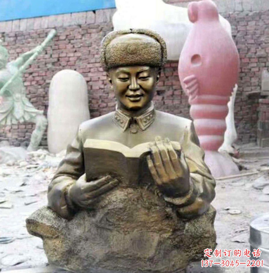鹤壁中领雕塑精美雷锋铜雕塑