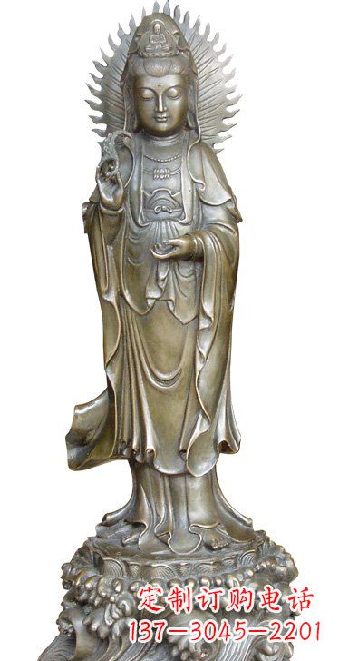 鹤壁渡海观音铜雕塑,定制专属你的福缘