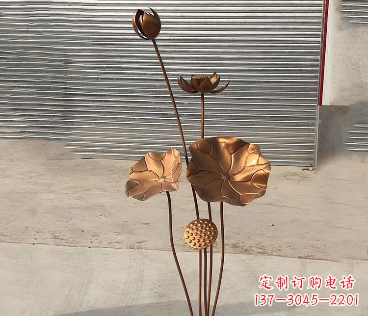 鹤壁锻铜不锈钢荷花雕塑