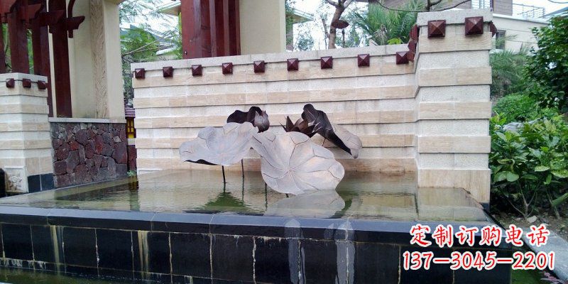 鹤壁锻铜荷叶雕塑