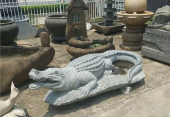 鹤壁动物雕塑大理石鳄鱼