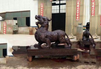 鹤壁独角兽铸铜雕塑—精雕细琢的艺术瑰宝