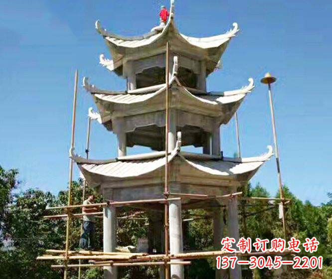 鹤壁精美古典凉亭石雕