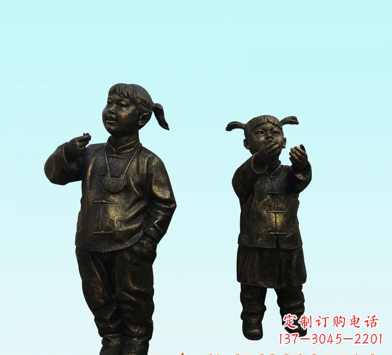 鹤壁领雕塑儿童铜雕精美艺术品