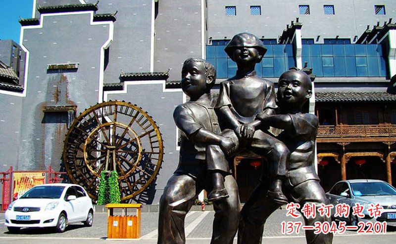 鹤壁精美儿童小品铜雕