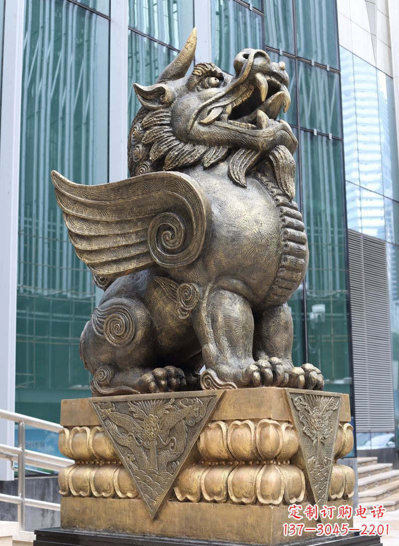 鹤壁精美独角兽铜雕