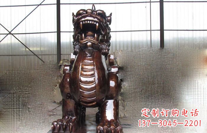 鹤壁来自古老文化的獬豸铜雕