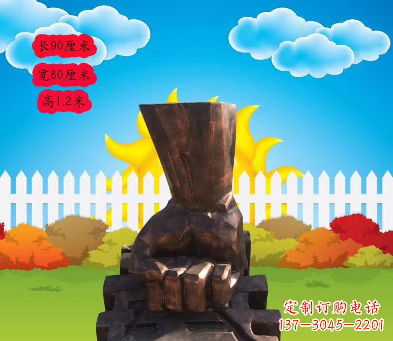 鹤壁精美铜拳头雕塑