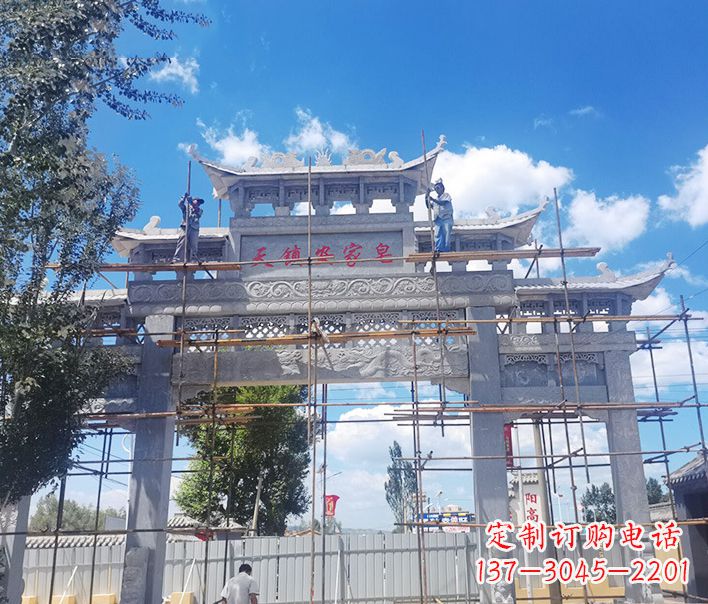 鹤壁牌坊雕塑品质精湛、精致耐看